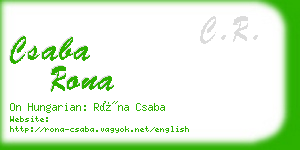 csaba rona business card